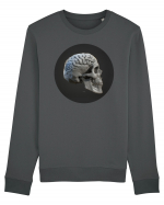 Craniu (cu creier) skullbrain 01 Bluză mânecă lungă Unisex Rise