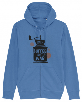 Make Coffee Not War Bright Blue