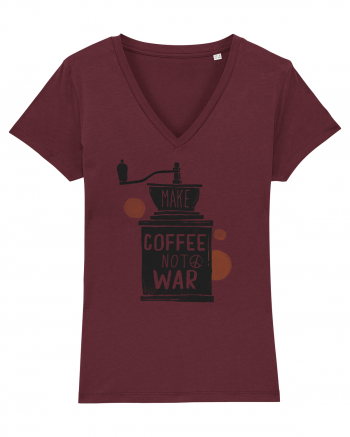 Make Coffee Not War Burgundy