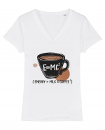 Energy Milk and Coffee Tricou mânecă scurtă guler V Damă Evoker