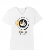 I Love You A Latte Tricou mânecă scurtă guler V Bărbat Presenter