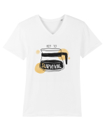 Key to Survival Tricou mânecă scurtă guler V Bărbat Presenter