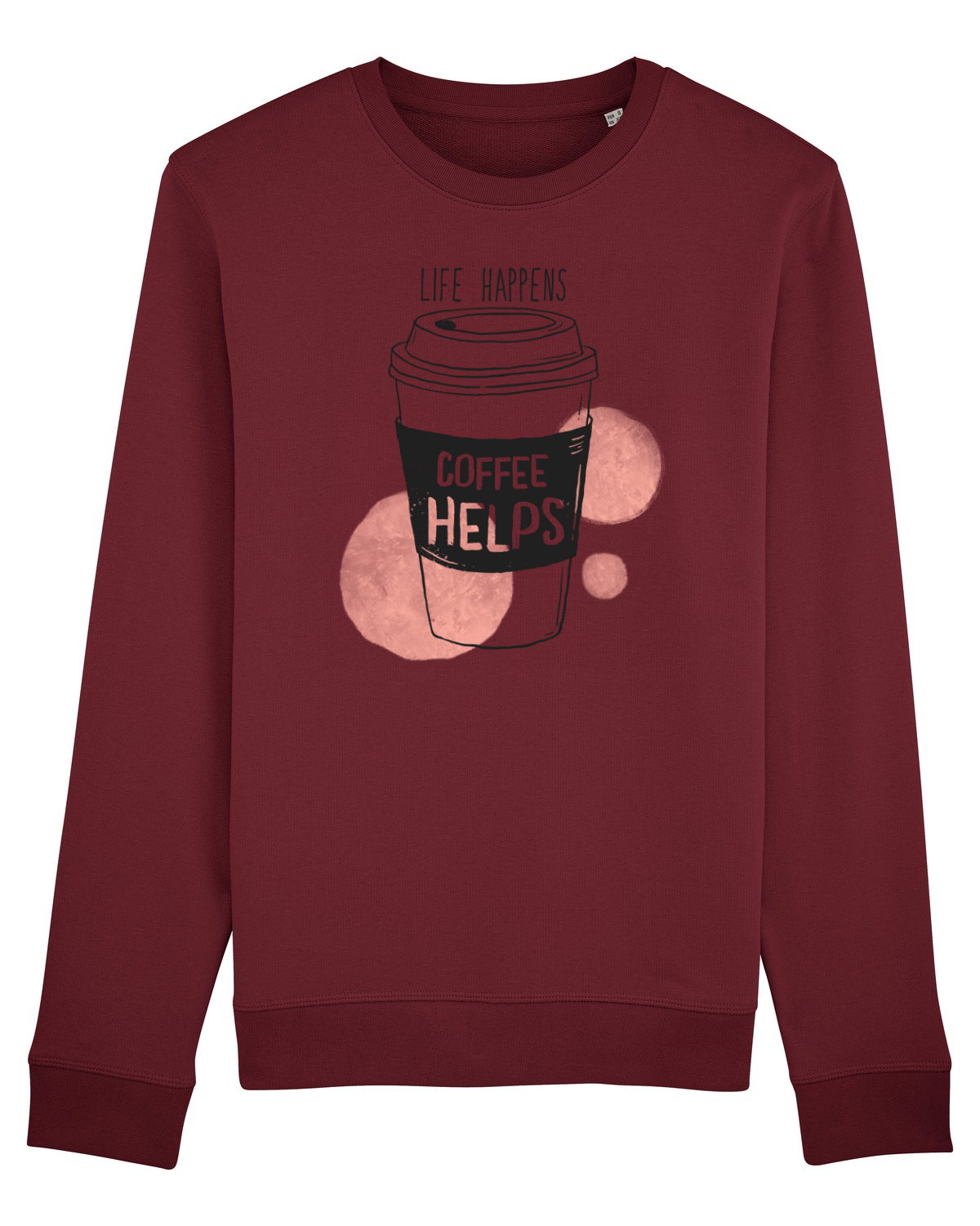 Bluză mânecă lungă Unisex Rise Burgundy