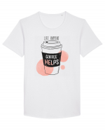 Life Happens Coffee Helps Tricou mânecă scurtă guler larg Bărbat Skater