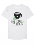 More Espresso Less Depresso Tricou mânecă scurtă guler larg Bărbat Skater