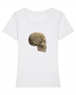 Craniu (cu creier) skullbrain 02 Tricou mânecă scurtă guler larg fitted Damă Expresser