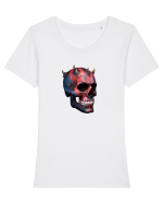 Craniu skullmaul 01 Tricou mânecă scurtă guler larg fitted Damă Expresser