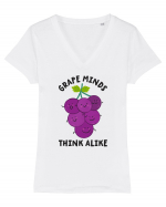 Grape Minds Think Alike Tricou mânecă scurtă guler V Damă Evoker