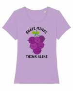 Grape Minds Think Alike Tricou mânecă scurtă guler larg fitted Damă Expresser