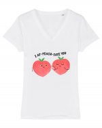 I Ap-Peach-iate You Tricou mânecă scurtă guler V Damă Evoker