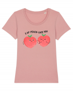 I Ap-Peach-iate You Tricou mânecă scurtă guler larg fitted Damă Expresser