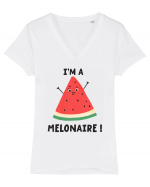 I'm a Melonaire! Tricou mânecă scurtă guler V Damă Evoker