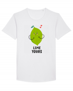 Lime Yours Tricou mânecă scurtă guler larg Bărbat Skater