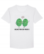 Olive You So Much! Tricou mânecă scurtă guler larg Bărbat Skater