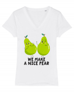 We Make A Nice Pear Tricou mânecă scurtă guler V Damă Evoker