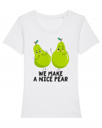 We Make A Nice Pear Tricou mânecă scurtă guler larg fitted Damă Expresser