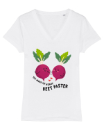 You Make My Heart Beet Faster Tricou mânecă scurtă guler V Damă Evoker