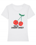 You're Cherry Sweet Tricou mânecă scurtă guler larg fitted Damă Expresser