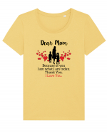 Dear Mom Tricou mânecă scurtă guler larg fitted Damă Expresser