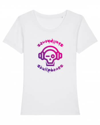 Craniu cu casti - skullphones logo White