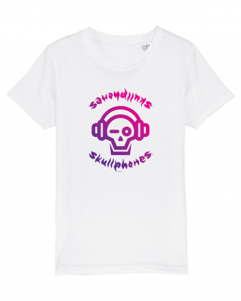 Craniu cu casti - skullphones logo White