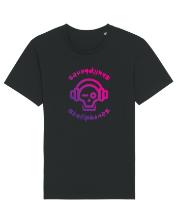 Craniu cu casti - skullphones logo Black