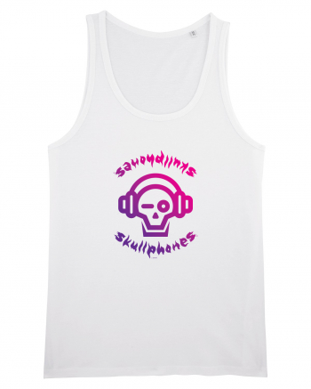 Craniu cu casti - skullphones logo White