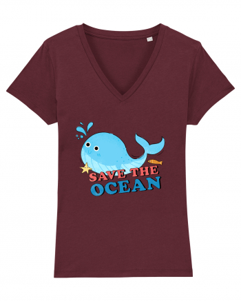 Save the Ocean Burgundy