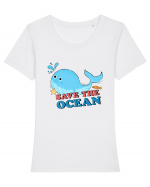 Save the Ocean Tricou mânecă scurtă guler larg fitted Damă Expresser