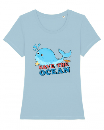 Save the Ocean Sky Blue