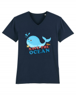 Save the Ocean Tricou mânecă scurtă guler V Bărbat Presenter