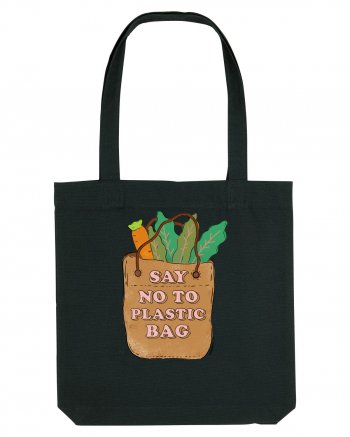 Say No to Plastic Bag Black