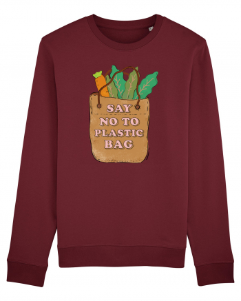 Say No to Plastic Bag Burgundy