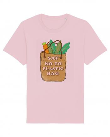 Say No to Plastic Bag Cotton Pink