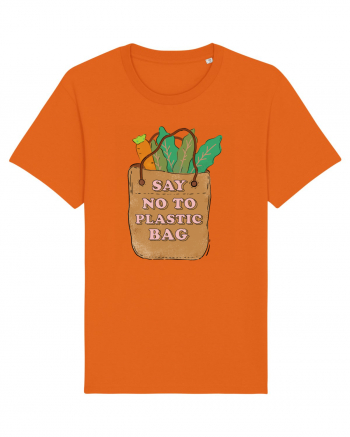 Say No to Plastic Bag Bright Orange