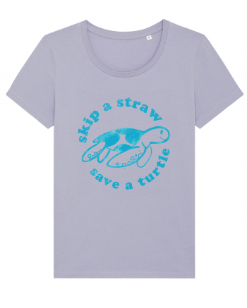 Skip a Straw Save a Turtle Lavender