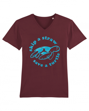 Skip a Straw Save a Turtle Burgundy