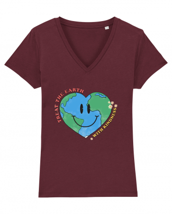 Treat the Earth with Kindness Burgundy