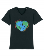 Treat the Earth with Kindness Tricou mânecă scurtă guler V Bărbat Presenter