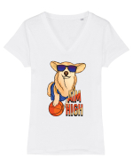 Cu atitudine - Aim high Tricou mânecă scurtă guler V Damă Evoker