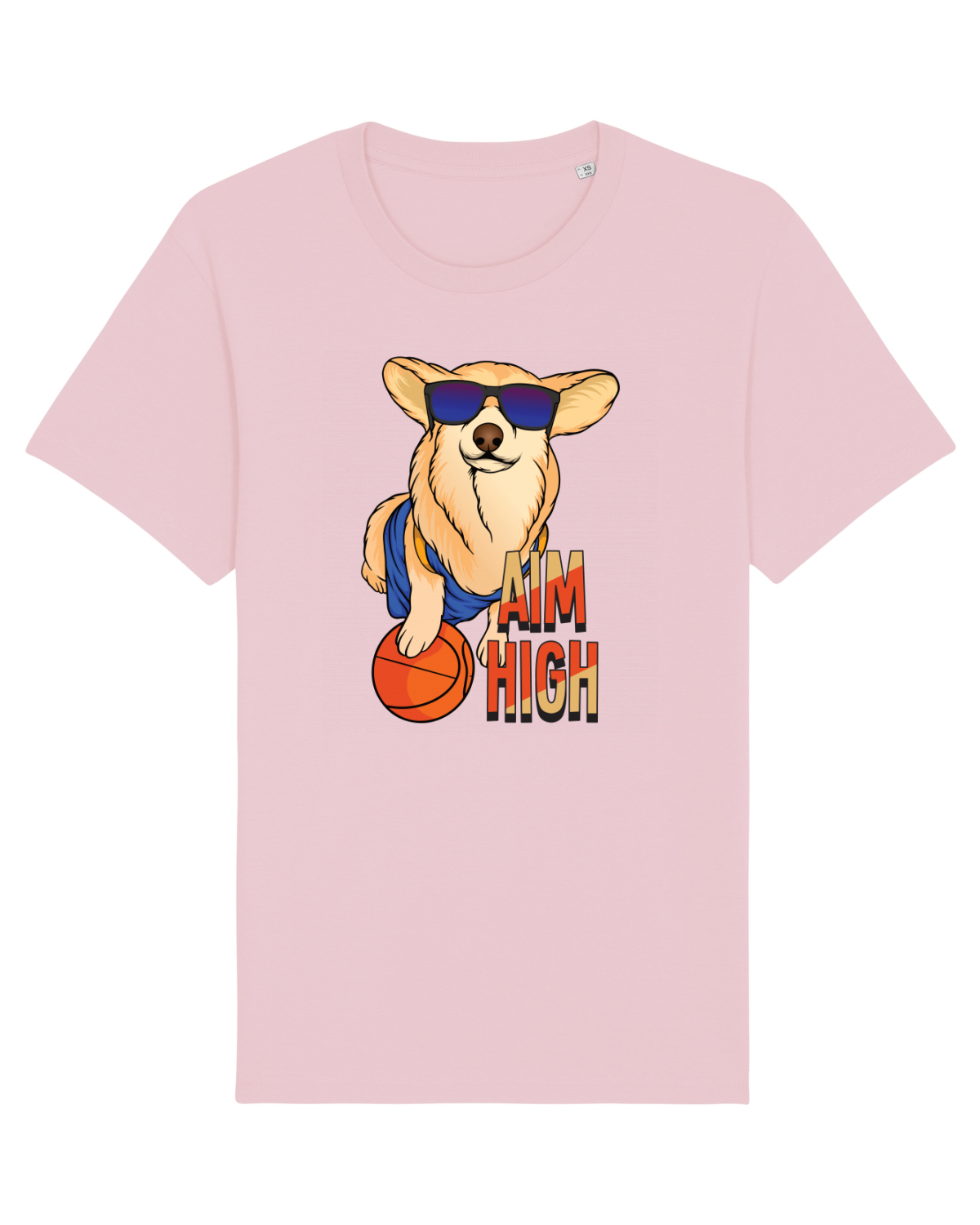 Tricou mânecă scurtă Unisex Rocker Cotton Pink