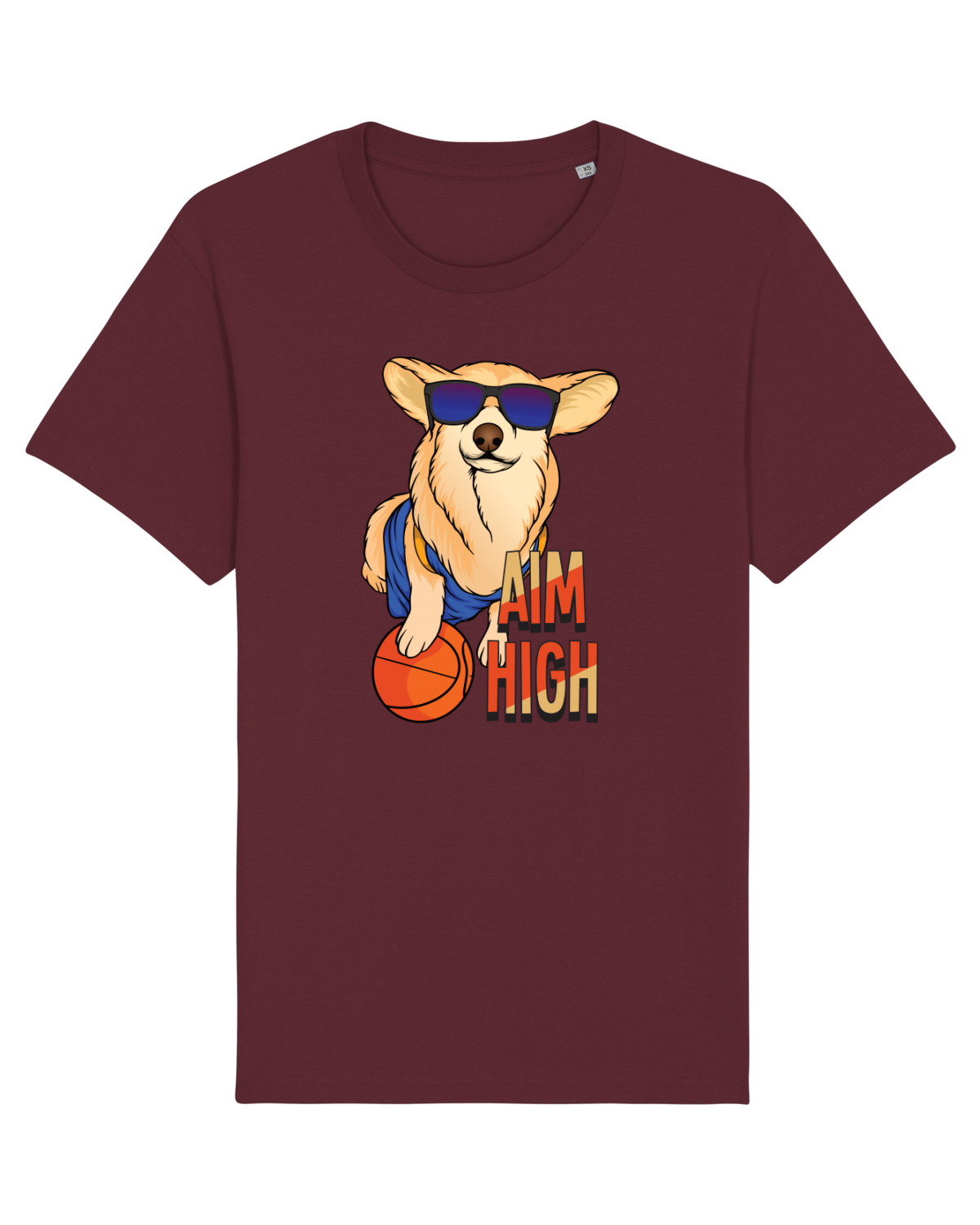 Tricou mânecă scurtă Unisex Rocker Burgundy