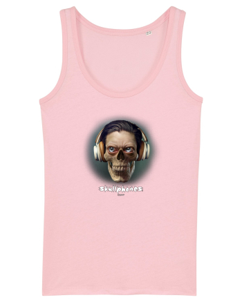 Craniu cu căști- skullphones 01 ochi Cotton Pink