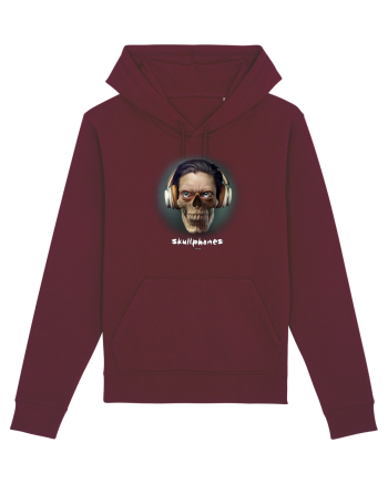Craniu cu căști- skullphones 01 ochi Burgundy