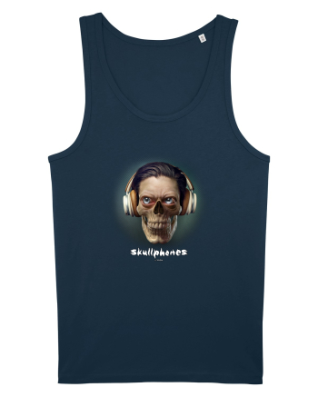 Craniu cu căști- skullphones 01 ochi Navy
