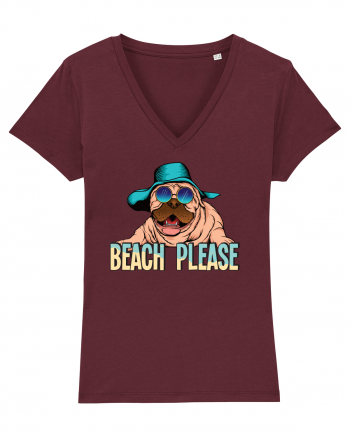 Cu atitudine - Beach please Burgundy