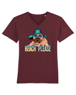 Cu atitudine - Beach please Tricou mânecă scurtă guler V Bărbat Presenter