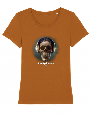 Craniu cu casti - skullphones 01 Roasted Orange