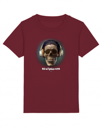 Craniu cu casti - skullphones 01 Burgundy