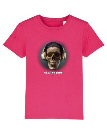Craniu cu casti - skullphones 01 Raspberry